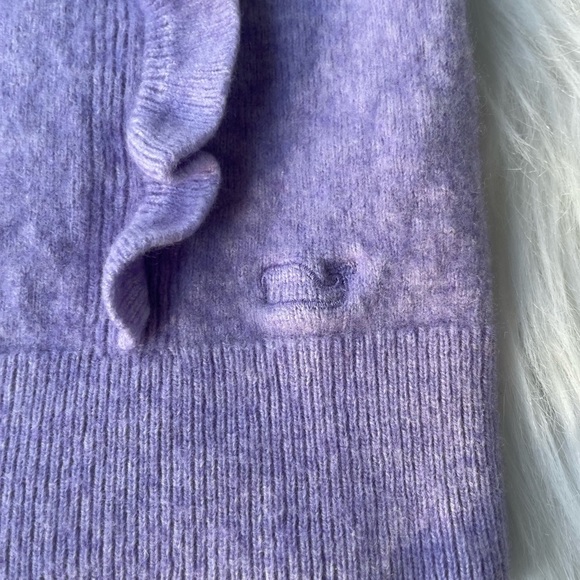Vineyard Vines Lavender Sweater- ruffles - Woolf Blend - size small - Picture 6 of 9